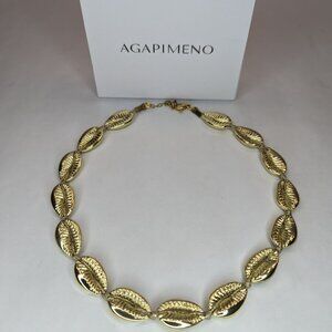 Gold Cowrie Shell Necklace | Agapimeno Necklace | Discounted Shipping